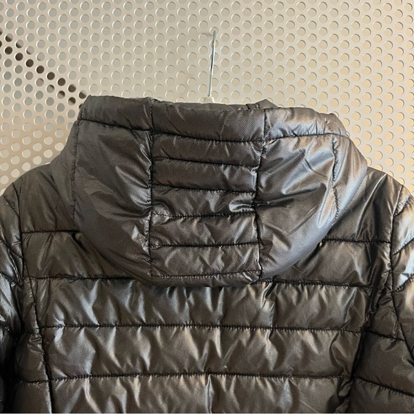 Puffer Jacket Women’s Lightweight Hooded Zip up Size Small in Silver Gray - Picture 7 of 11